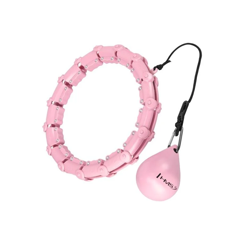 HMS Masážní hula hoop HHW02 se závažím růžová