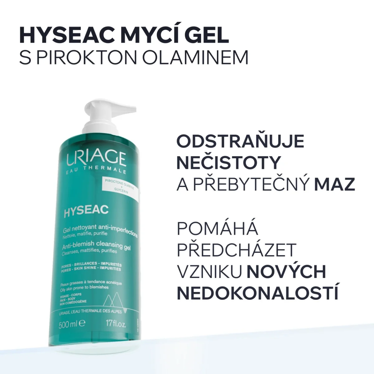 Uriage Hyséac Čisticí gel proti nedokonalostem 500 ml