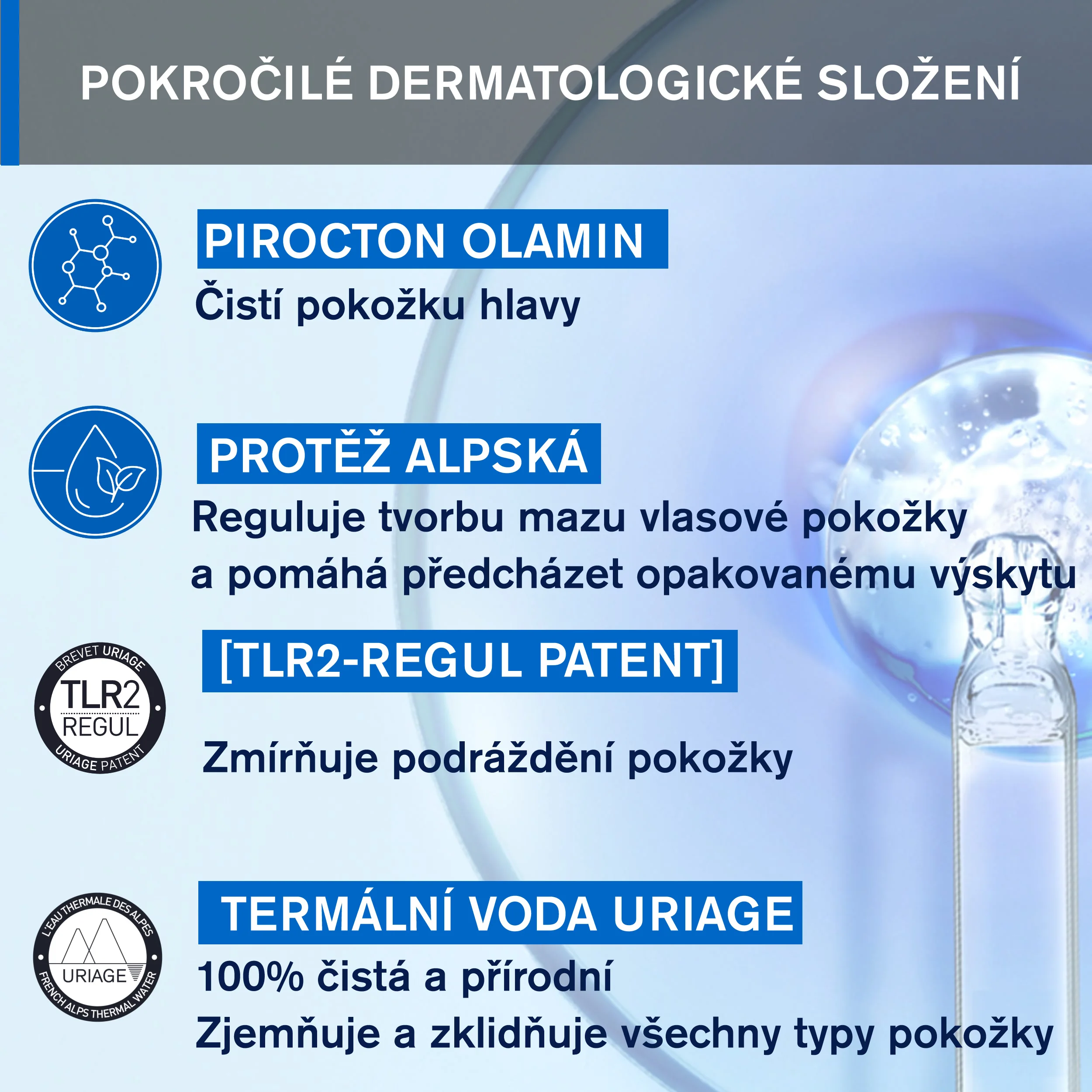 Uriage DS Hair Balancing Shampoo jemný zklidňující šampon 200 ml