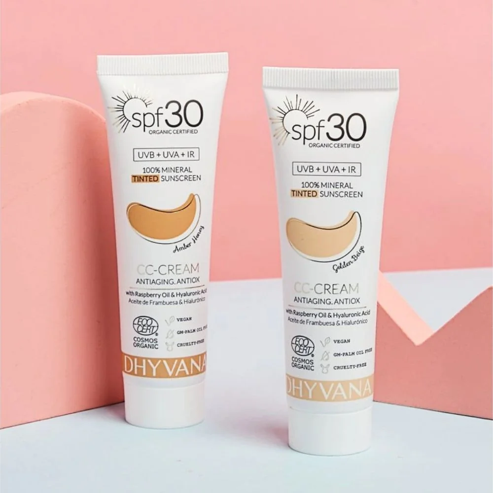 Dhyvana Přírodní minerální tónovací krém SPF30 Amber Honey 50 ml