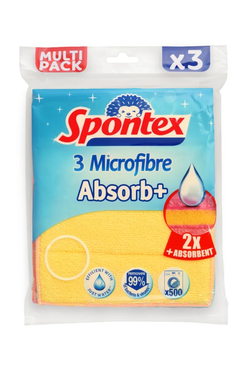 Spontex Absorb+ utěrka z mikrovlákna 3 ks