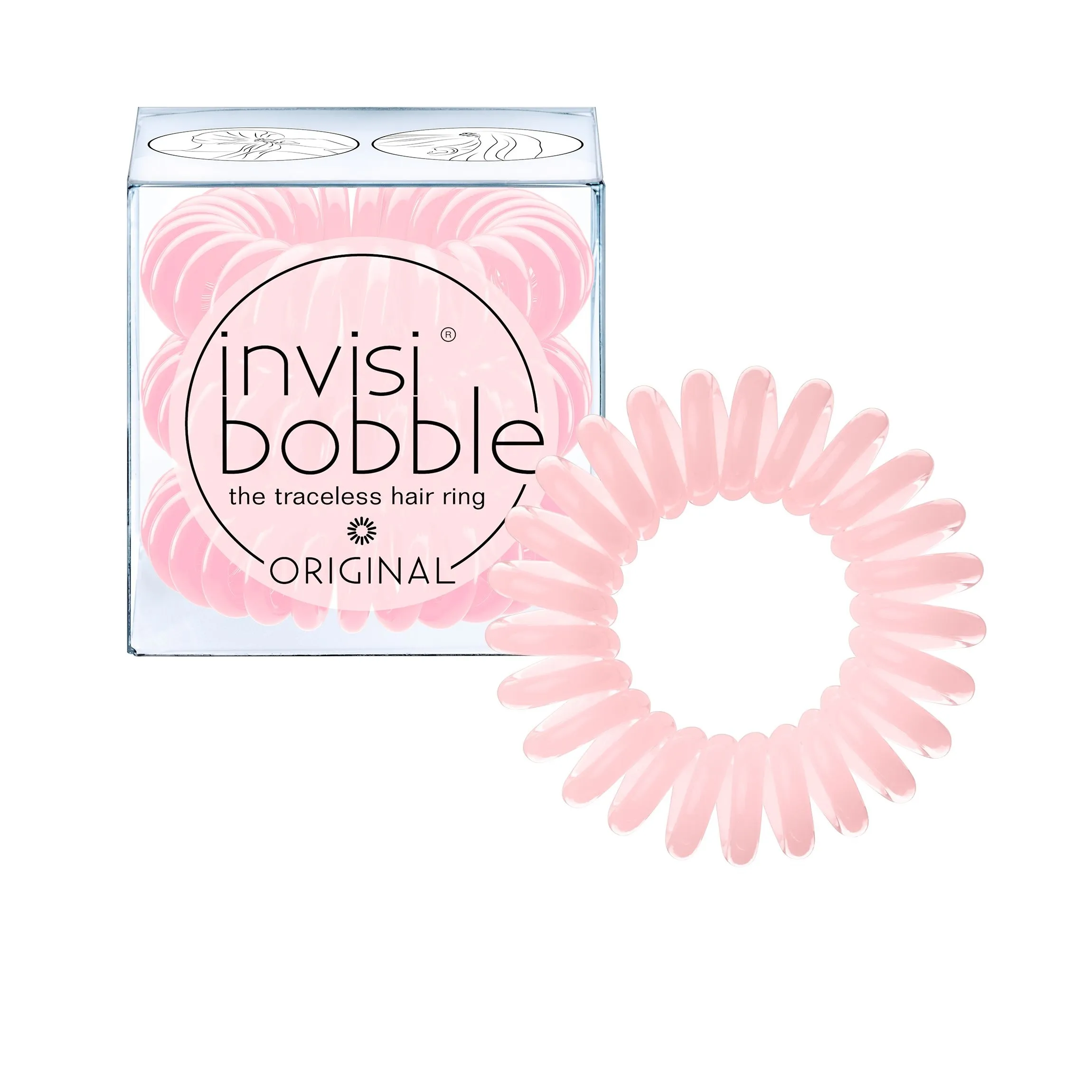 Invisibobble Original Blush Hour gumička do vlasů 3 ks světle růžová