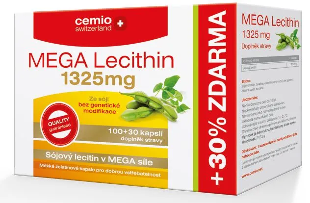 Cemio MEGA Lecithin 1325 mg 100+30 kapslí