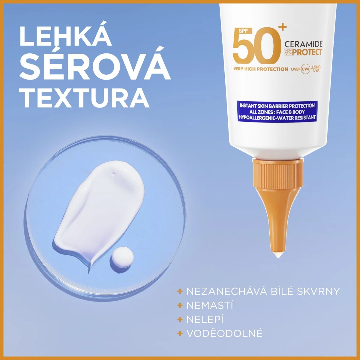 Garnier Ambre Solaire Sensitive Advanced SPF50+ ochranné sérum s ceramidy 125 ml
