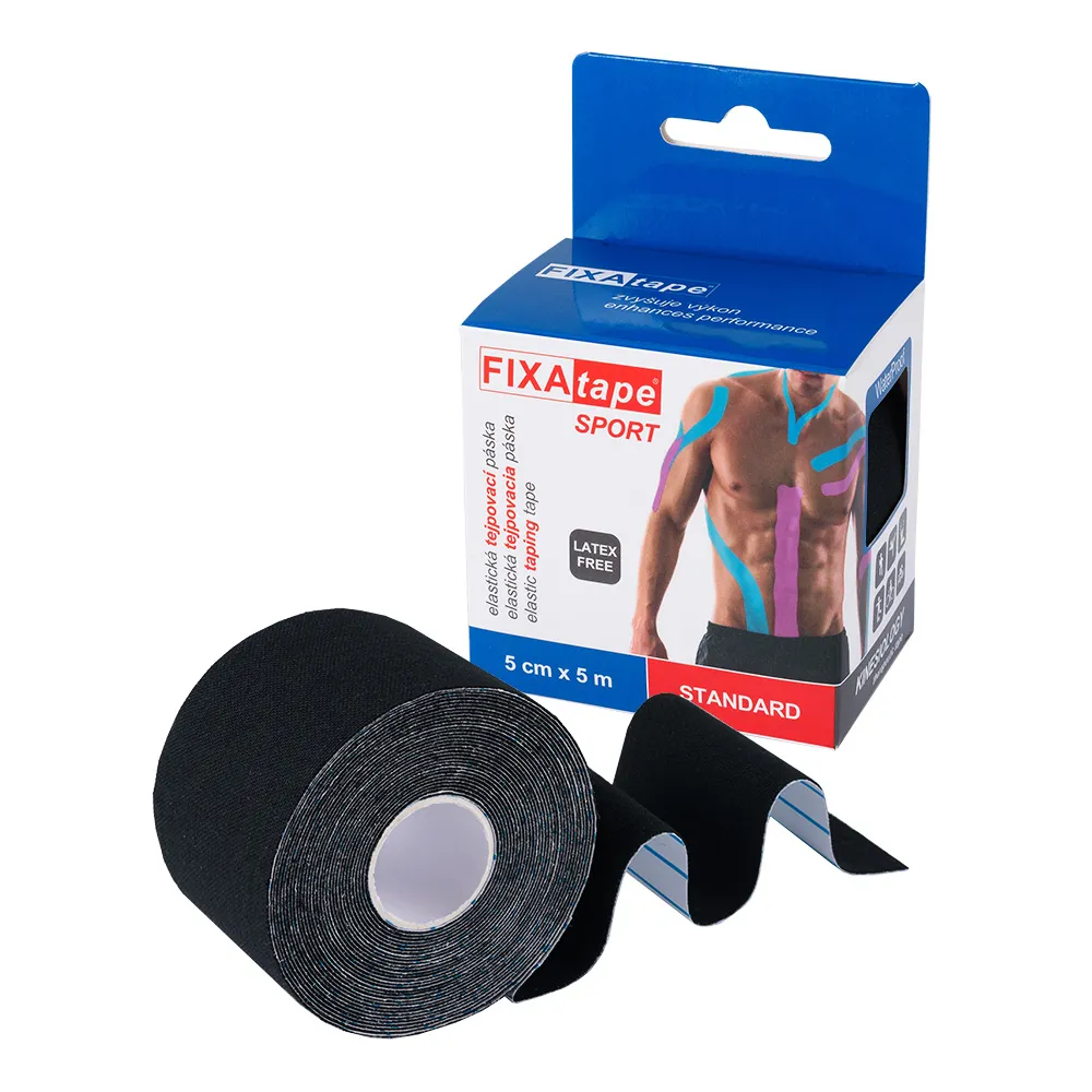 FIXAtape SPORT Standart 5 cm x 5 m kineziologická páska 1 ks černá