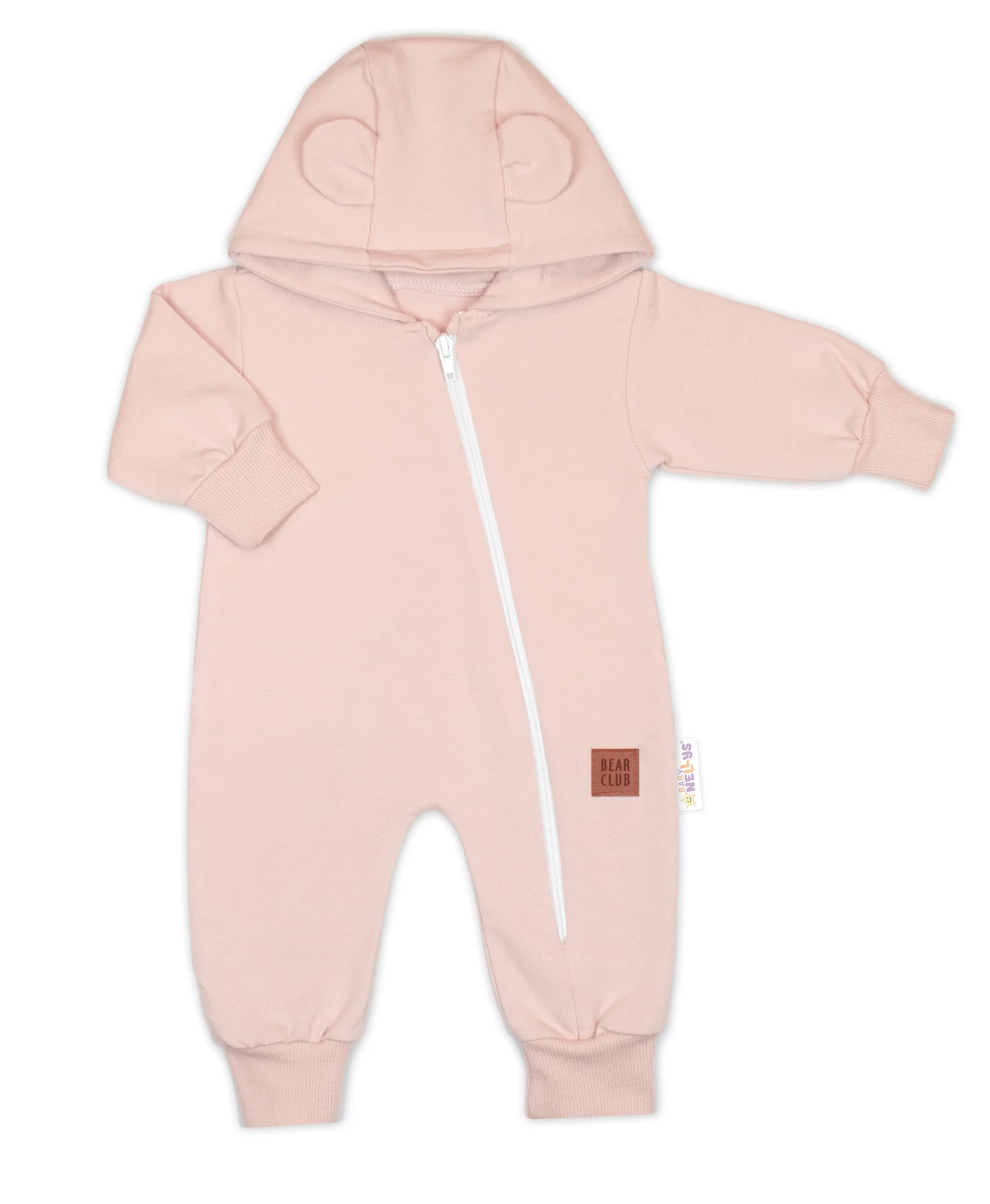 Baby Nellys Rostoucí overal pro miminko, čepice, botky, 3D, růžová,68/74