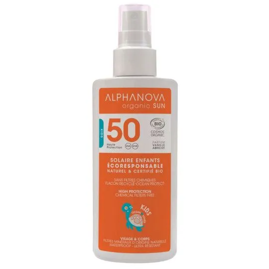 Alphanova SUN BIO Opalovací krém ve spreji pro děti SPF50 125 g