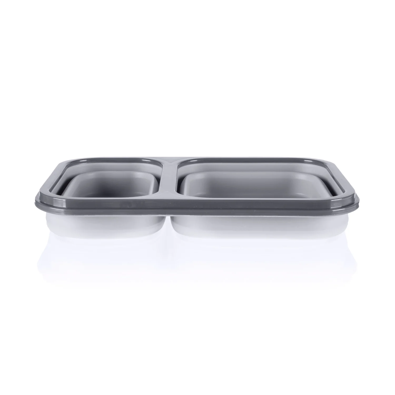 Zopa Silikonový svačinový box s příborem velký, Dove Grey 3 