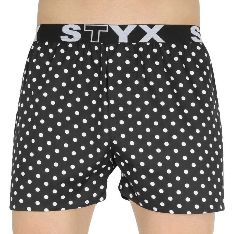 Styx Pánské trenky art sportovní guma puntíky (B1055) S