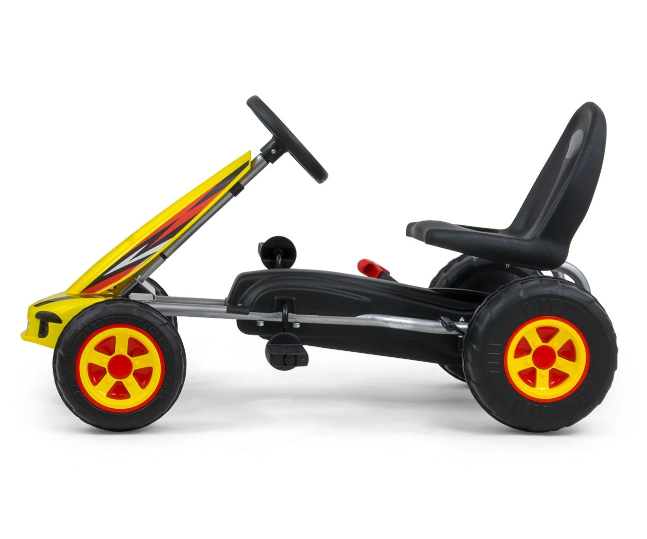 Milly Mally VIPER – dětská šlapací motokára (gokart) s ruční brzdou - žlutá