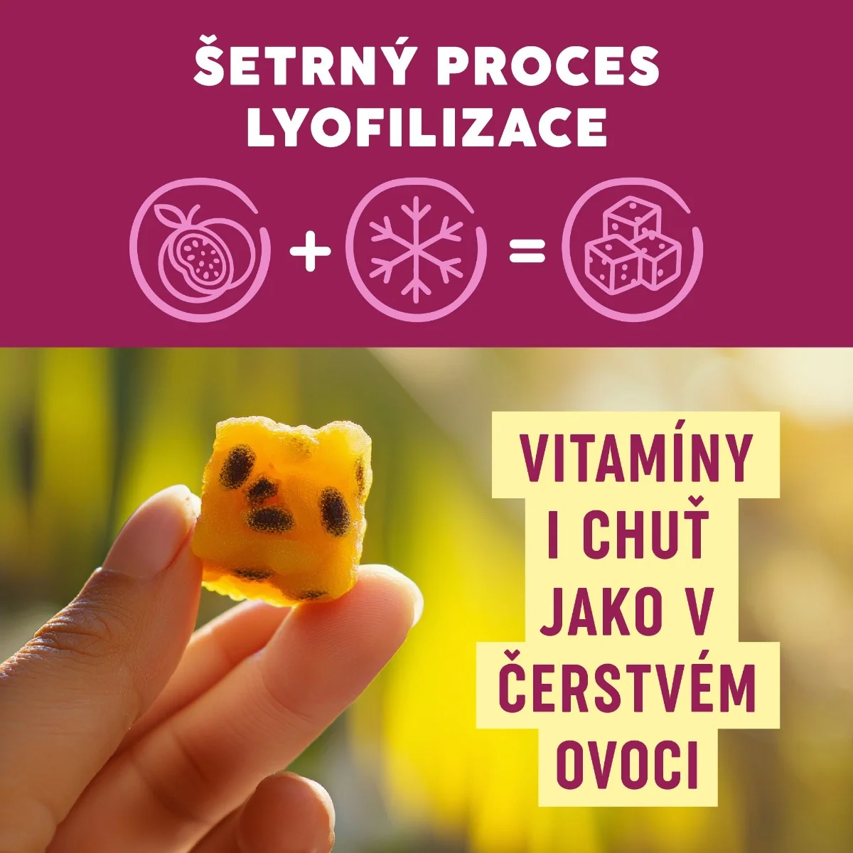Organis Mrazem sušená maracuja kostky 30 g