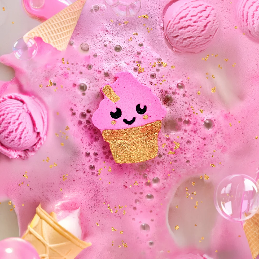 Bomb Cosmetics Šumivá bomba do koupele Isla the Ice Cream 150 g