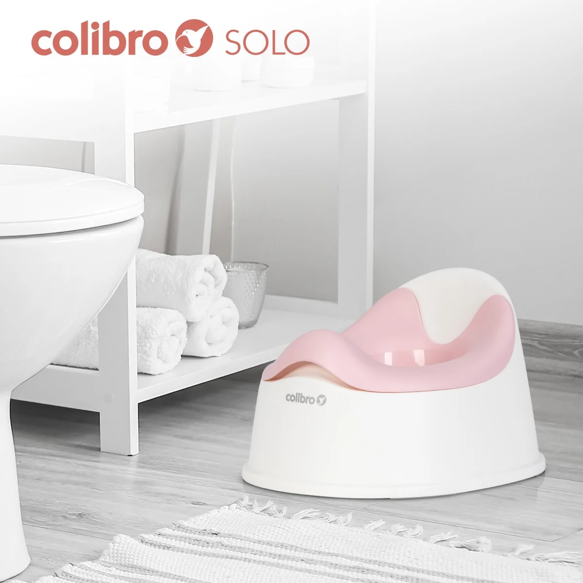 Colibro Dětský nočník, ergonomický Solo cool – růžový, bílý