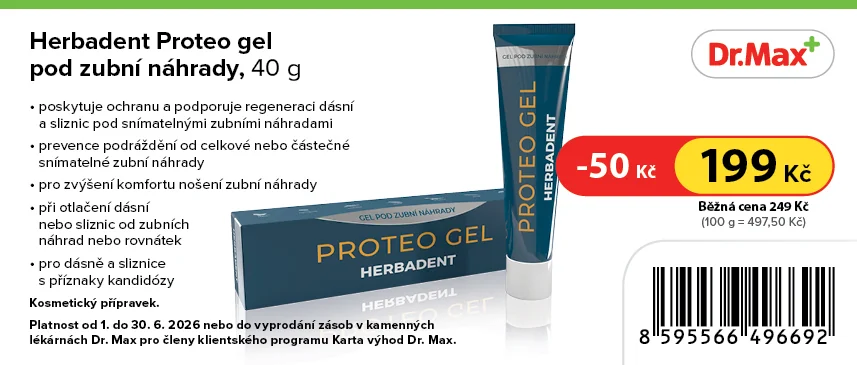 Herbadent Proteo gel pod zubní náhrady 40 g Herbadent Proteo gel pod zubní náhrady 40 g