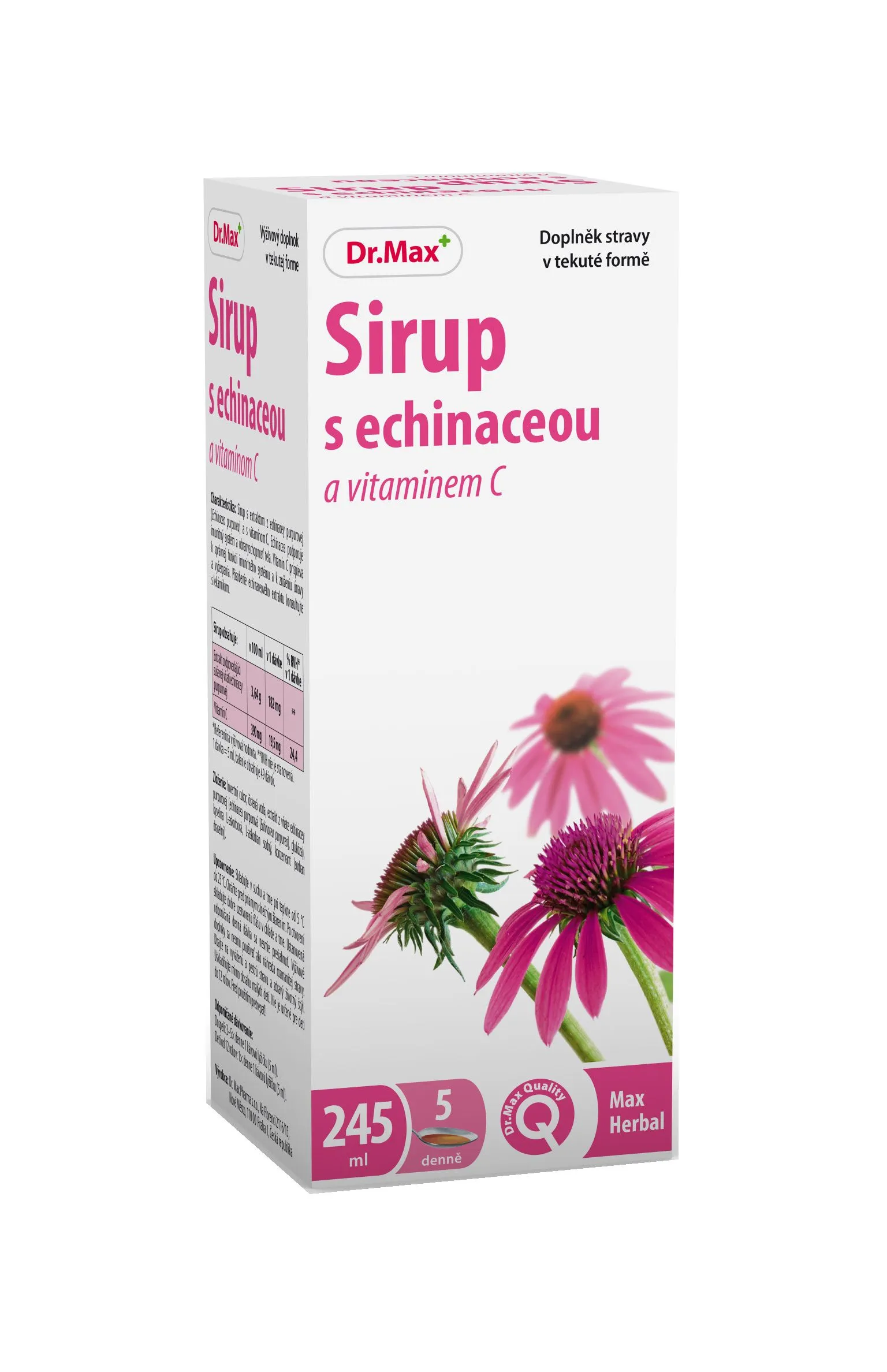 Dr. Max Herbal Sirup s Echinaceou a vitaminem C 245 ml