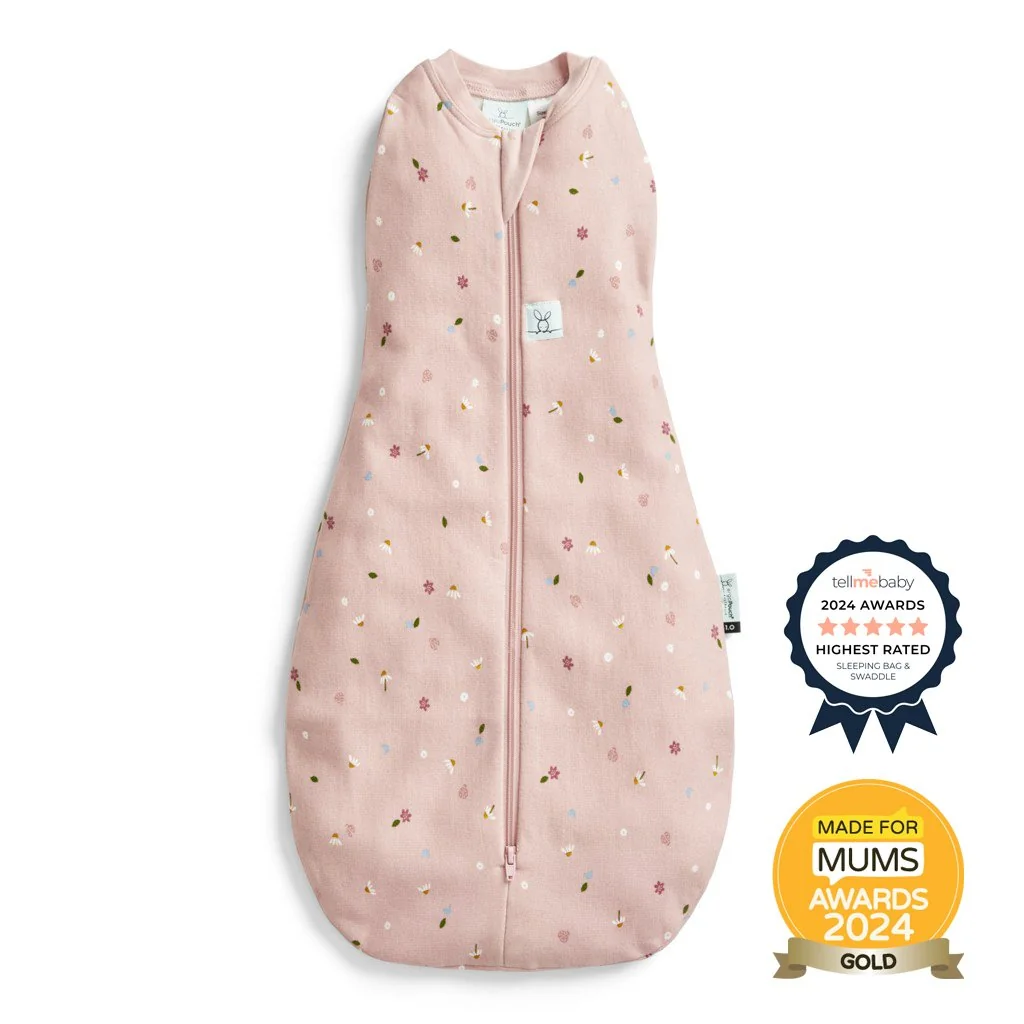 Ergopouch Zavinovačka a pytel na spaní 2v1 Cocoon Daisies 3-6 m, 6-8 kg, 0,2 tog
