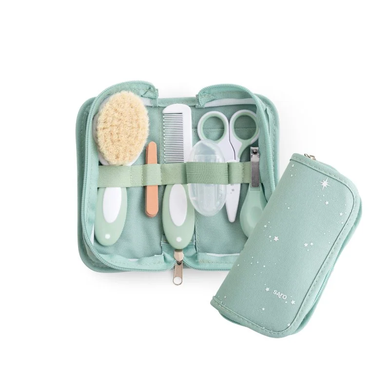 Saro Baby hygienický set v textilním pouzdře Mint