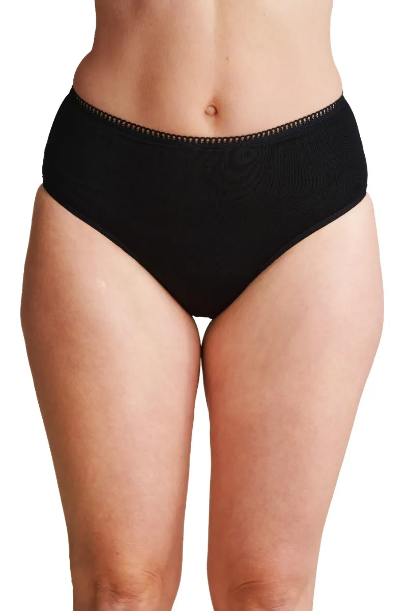 AllMatters Menstruační kalhotky s vysokým pasem vel. XS 1 ks černé