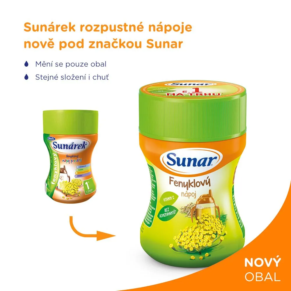 Sunar Rozpustný nápoj fenyklový 200 g