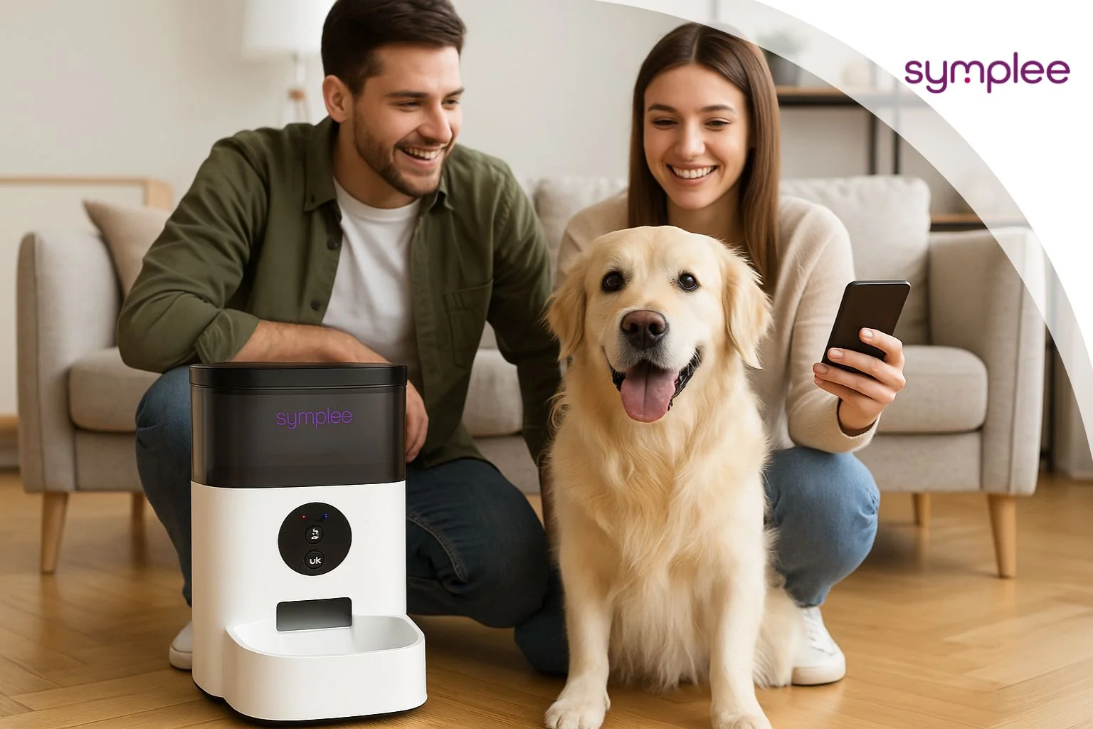 Symplee DU4L-K automatický dávkovač krmiva pro psy a kočky