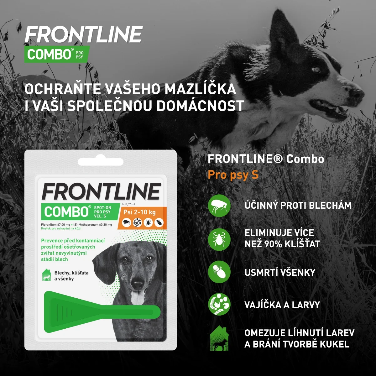 FRONTLINE COMBO pro psy 2-10 kg (S) 1 pipeta