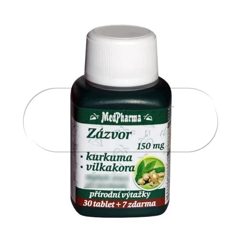 MedPharma Zázvor 150mg + kurkuma tbl.37