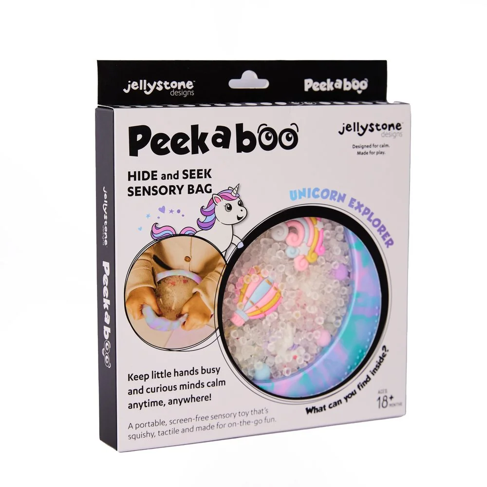 Jellystone Designs Senzorický disk Peekaboo, jednorožec