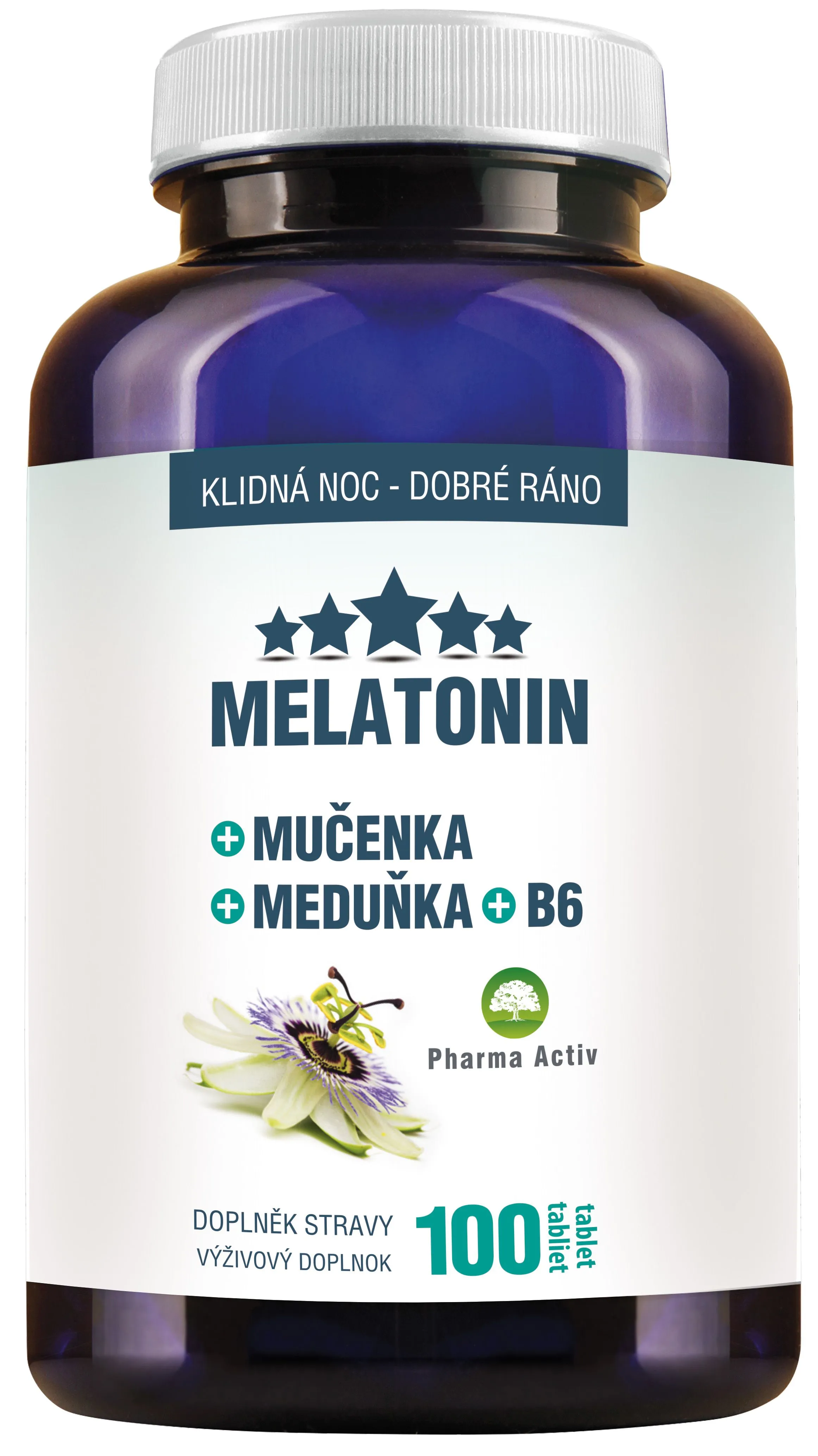 Pharma Activ Melatonin Mučenka Meduňka B6 100 tablet