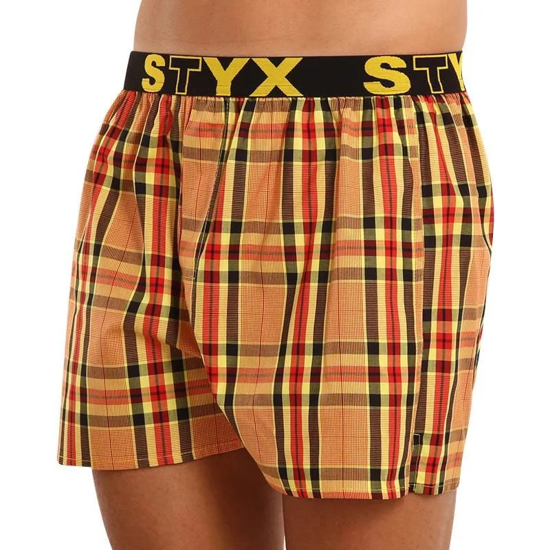 Styx 3PACK pánské trenky sportovní guma vícebarevné (3B092140) XL