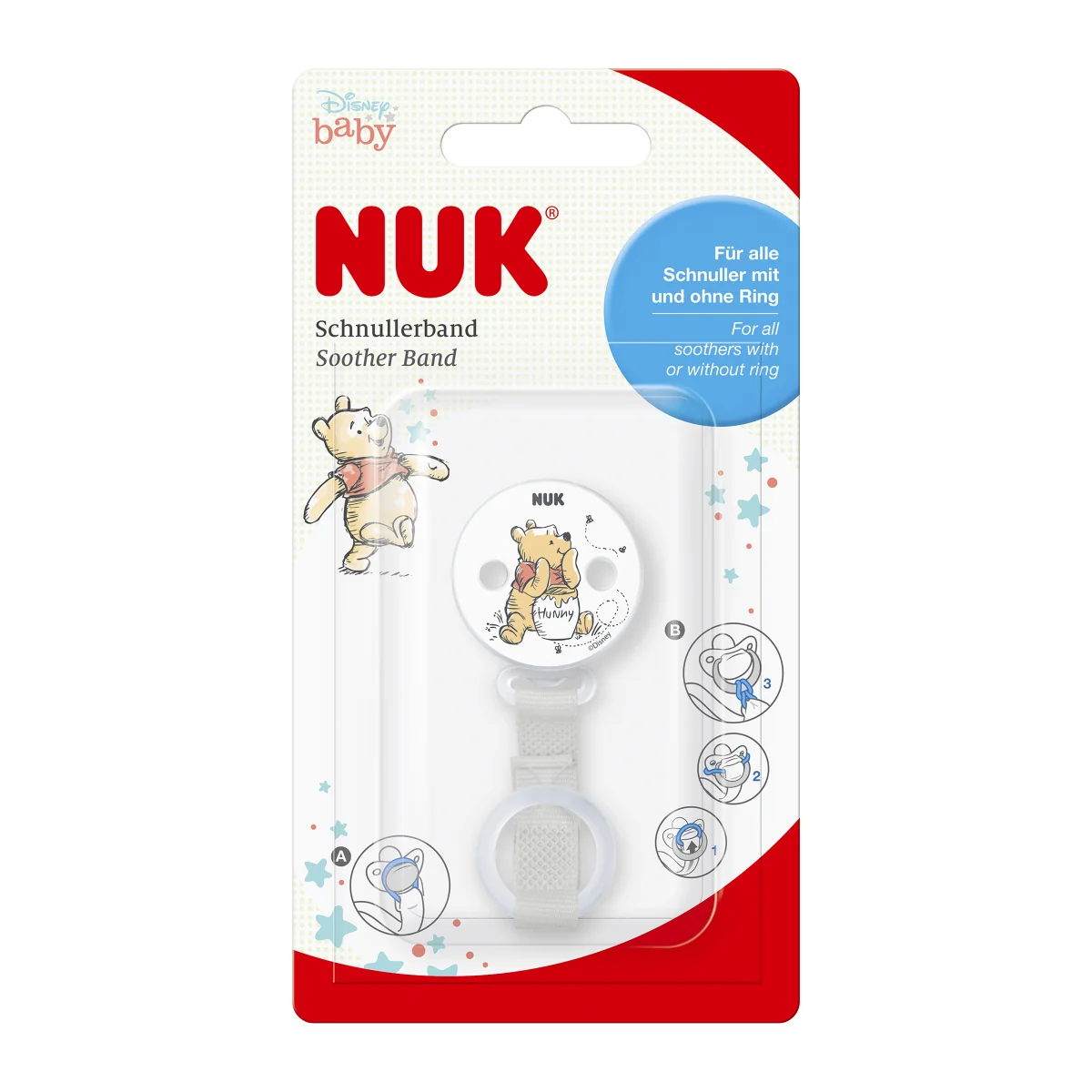 NUK Stuha na dudlík Disney Medvídek Pú