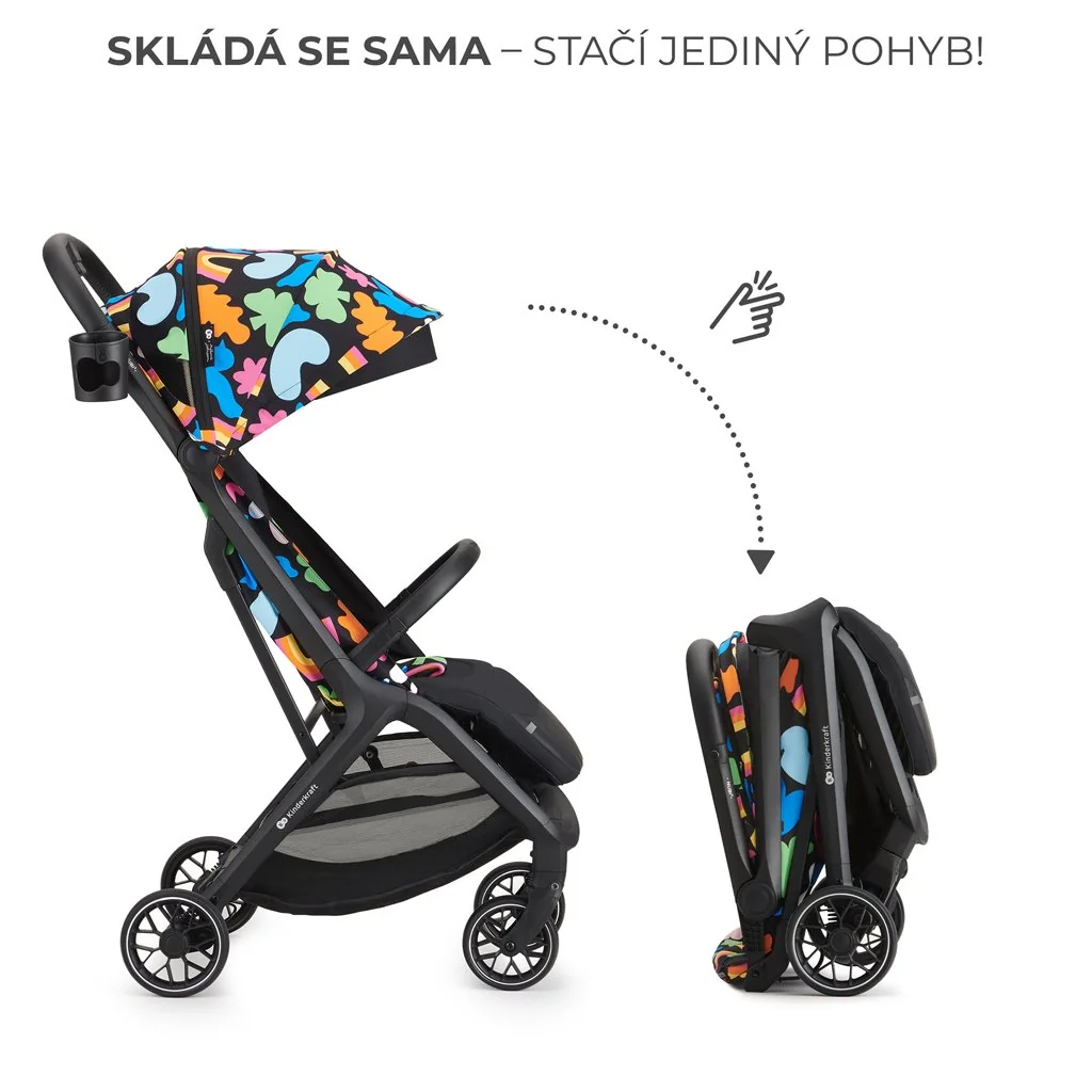Kinderkraft select Kočárek sportovní Nubi 2 Happy shapes