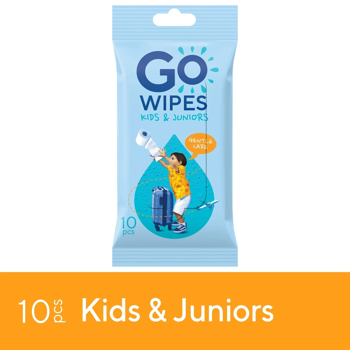 GoWipes Vlhčený toaletní papír pro děti a juniory Plastic Free 10 ks