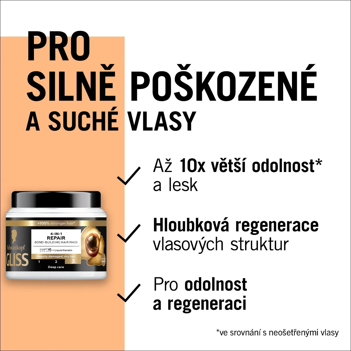 Gliss Ultimate Repair 4v1 regenerační maska na vlasy 400 ml
