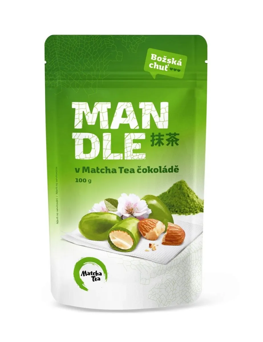 Matcha Tea Mandle v bílé čokoládě 100 g