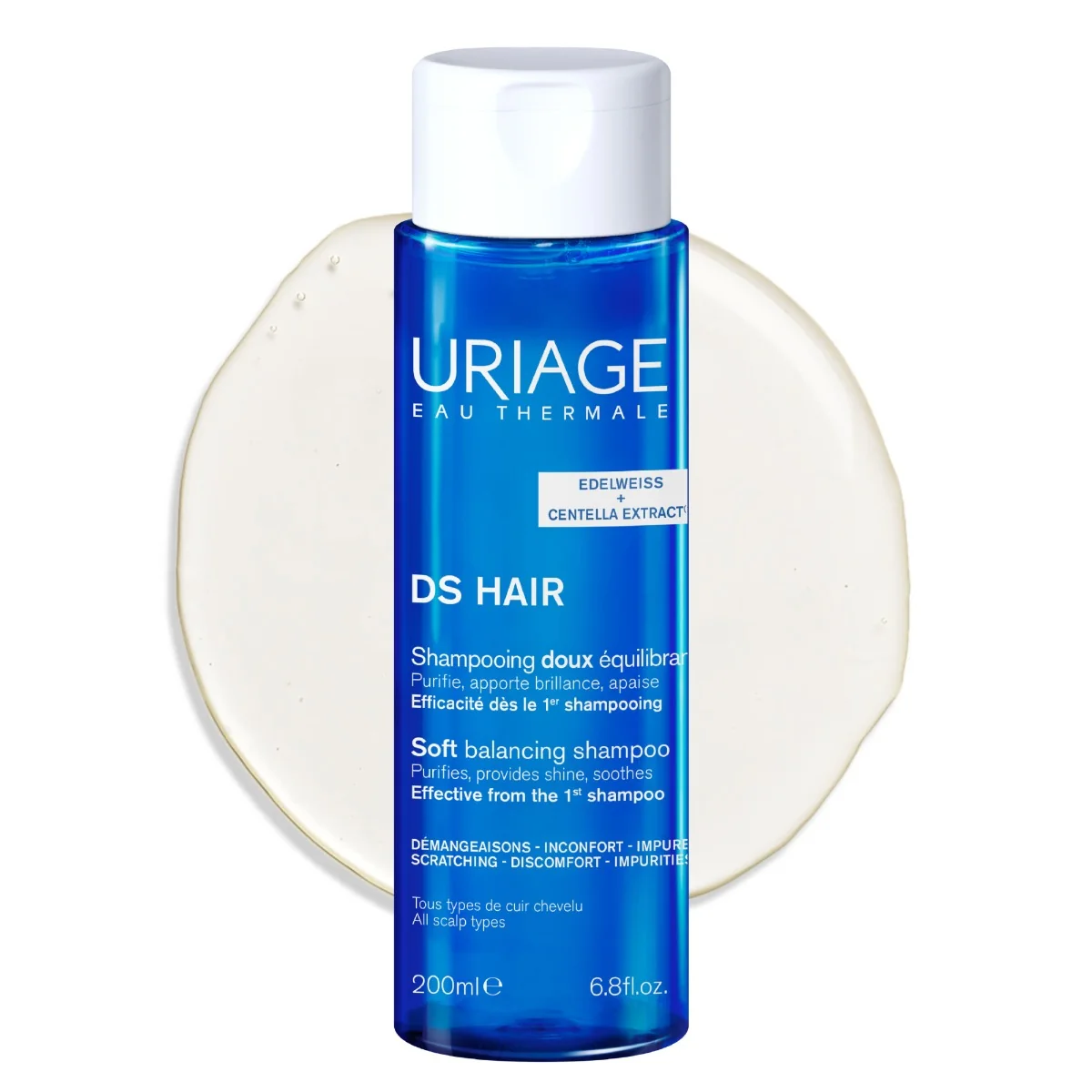 Uriage DS Hair Balancing Shampoo jemný zklidňující šampon 200 ml