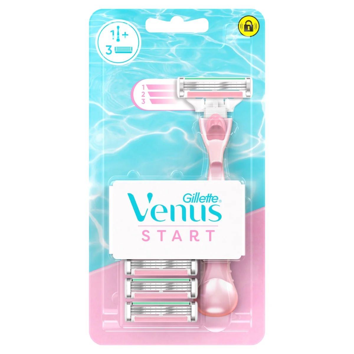 Gillette Venus Starter Pack dámský holicí strojek 1 ks + 3 hlavice