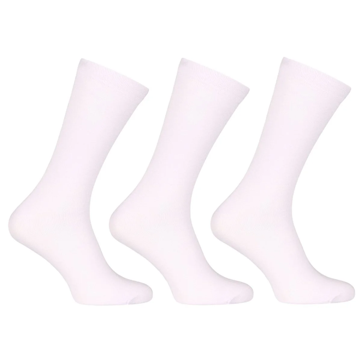 Nedeto 3PACK ponožky vysoké bambusové bílé (3PBV02) S