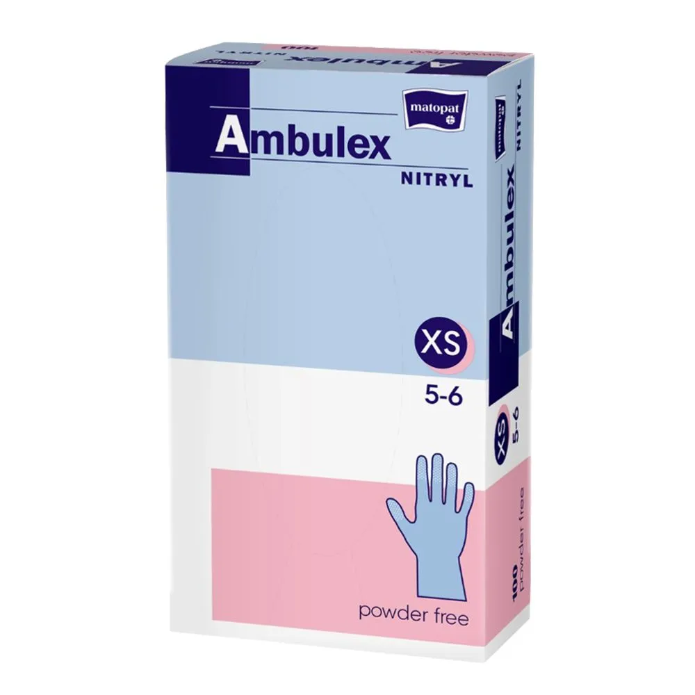 Ambulex Nitryl Rukavice nepudrované vel. XS 100 ks