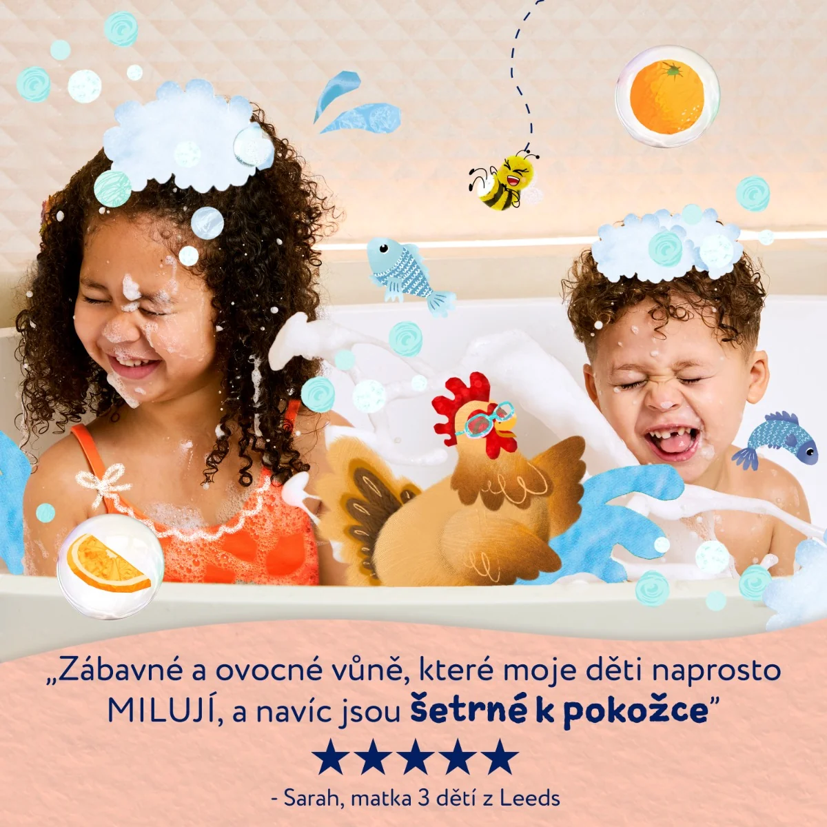 Childs Farm Mycí emulze na vlasy a tělo broskev a meruňka 250 ml