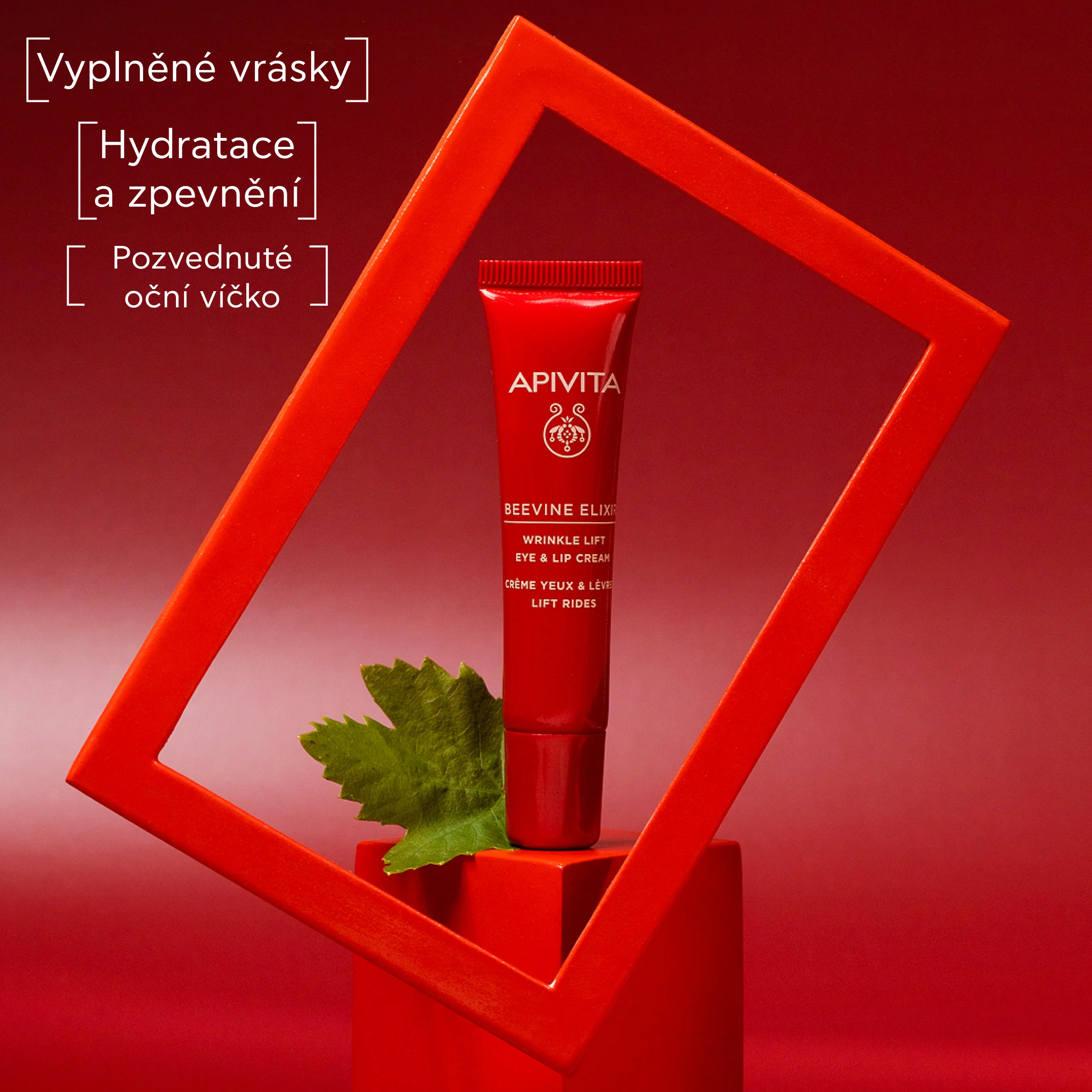 APIVITA BeeVine Elixir Lift Eye and Lip Cream krém na oči a rty proti vráskám 15 ml