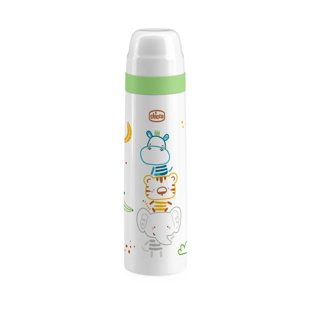 Chicco Termoska bílá s obrázky mix designů 500 ml