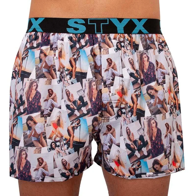 Styx Pánské trenky art sportovní guma modelky - limitovaná edice (B1051) M