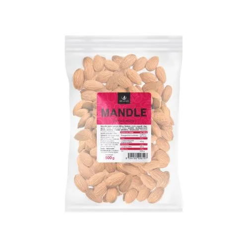 Allnature Mandle natural jádra 500 g