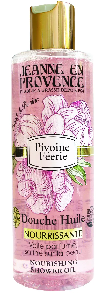 Jeanne en Provence Výživný sprchový olej Pivoňková víla 250 ml