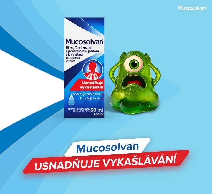 Mucosolvan. Usnadňuje vykašlávání.