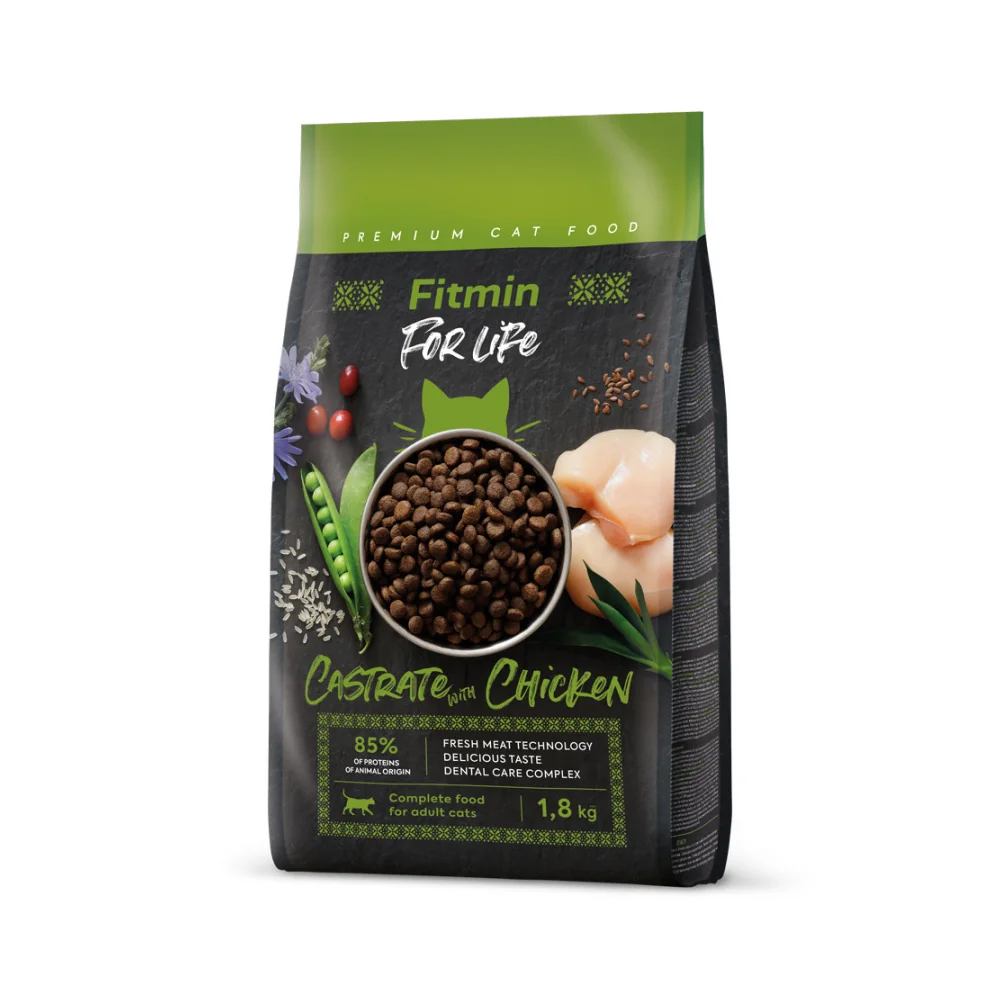 Fitmin For Life Chicken krmivo pro kastrované kočky 1,8 g