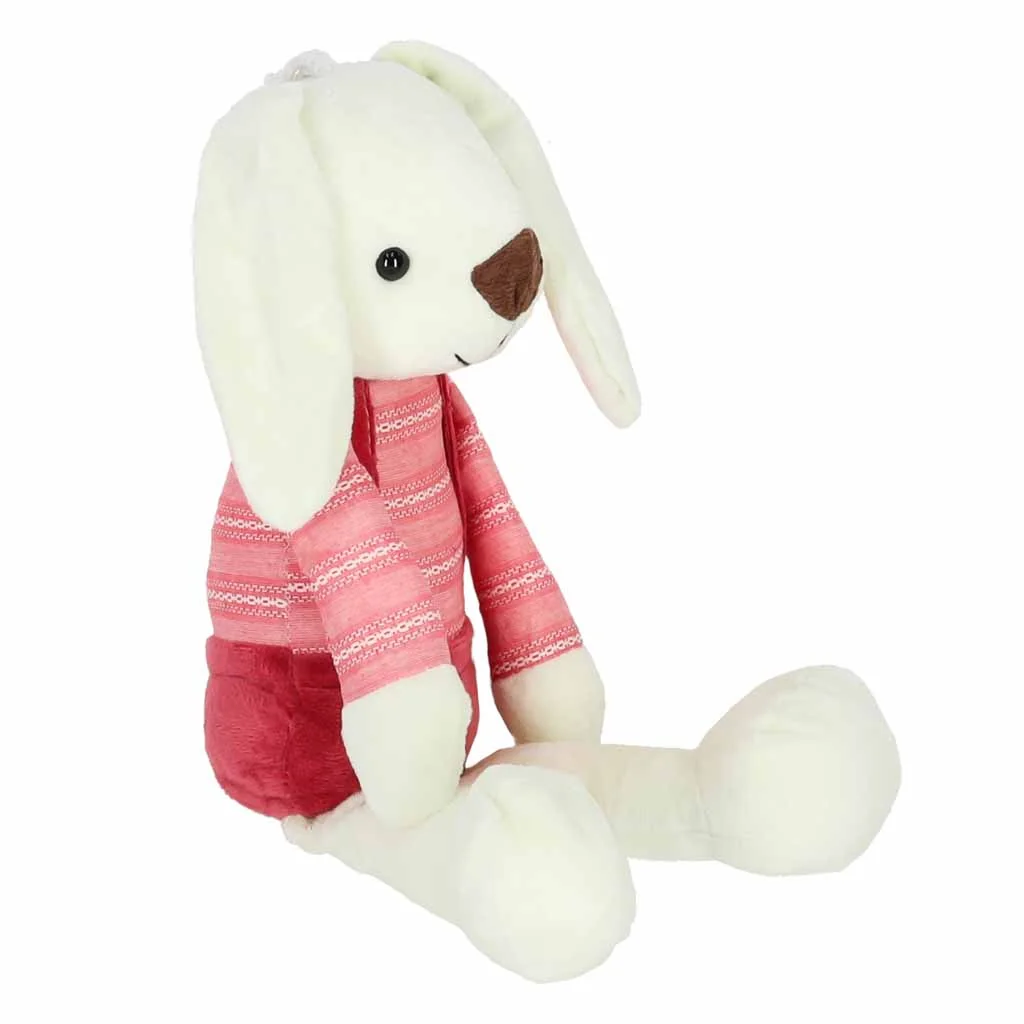 TULIMI Velký plyšový králík v červených kalhotkách 36 cm
