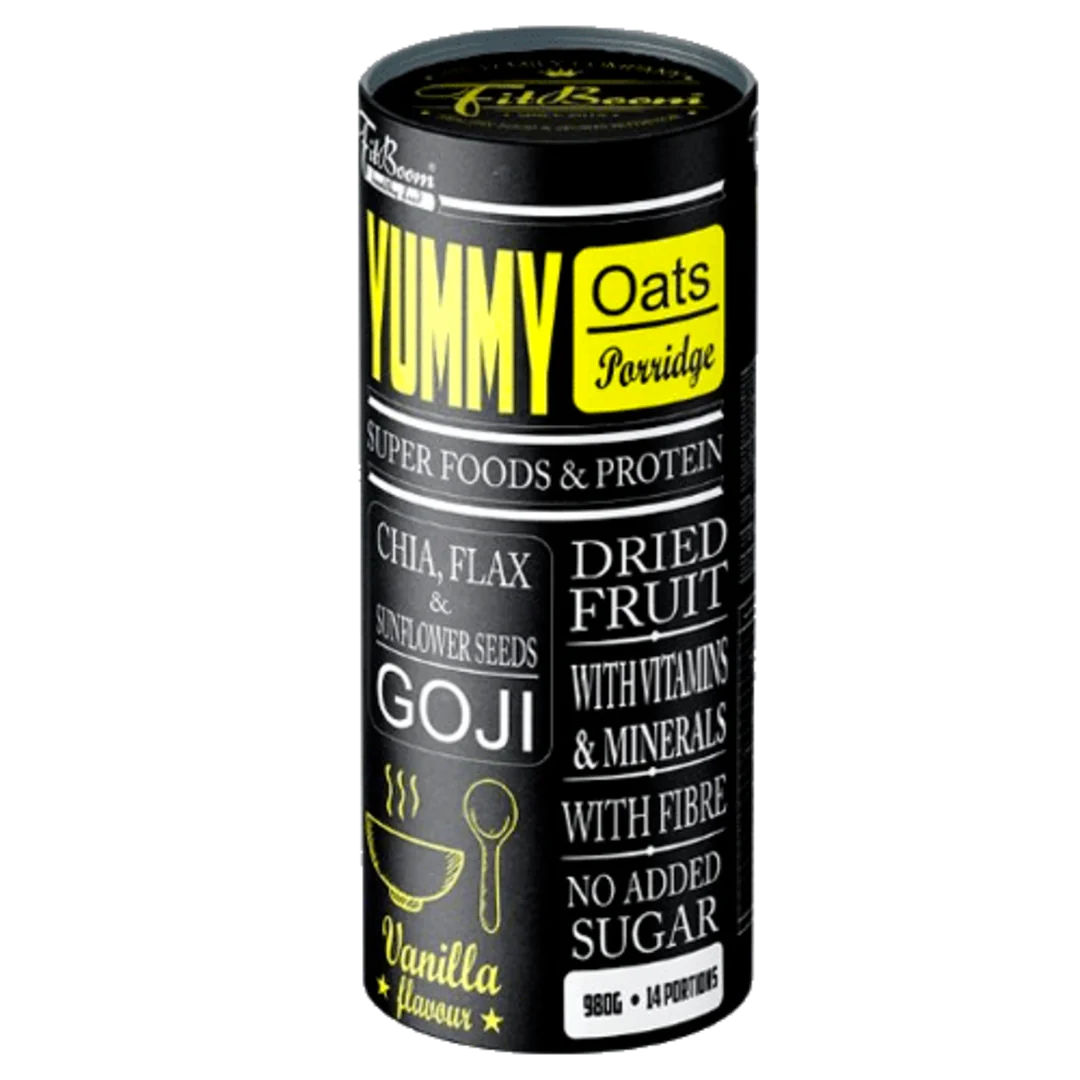 FitBoom Yummy Oat Mash 980g - jablečný koláč