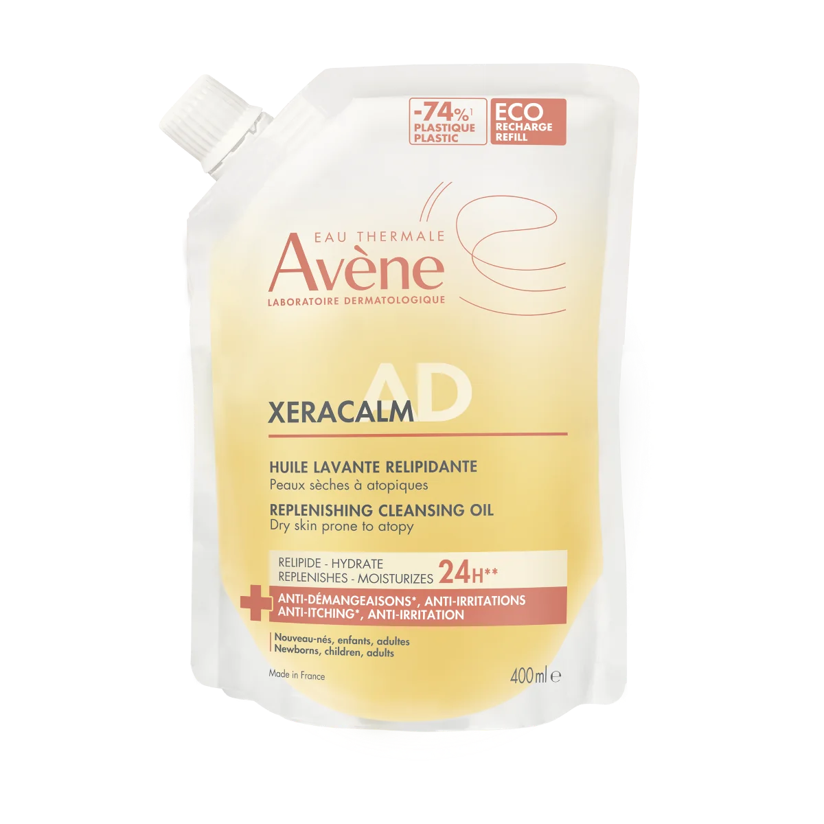 Avène Xeracalm AD relipidační mycí olej náplň 400 ml