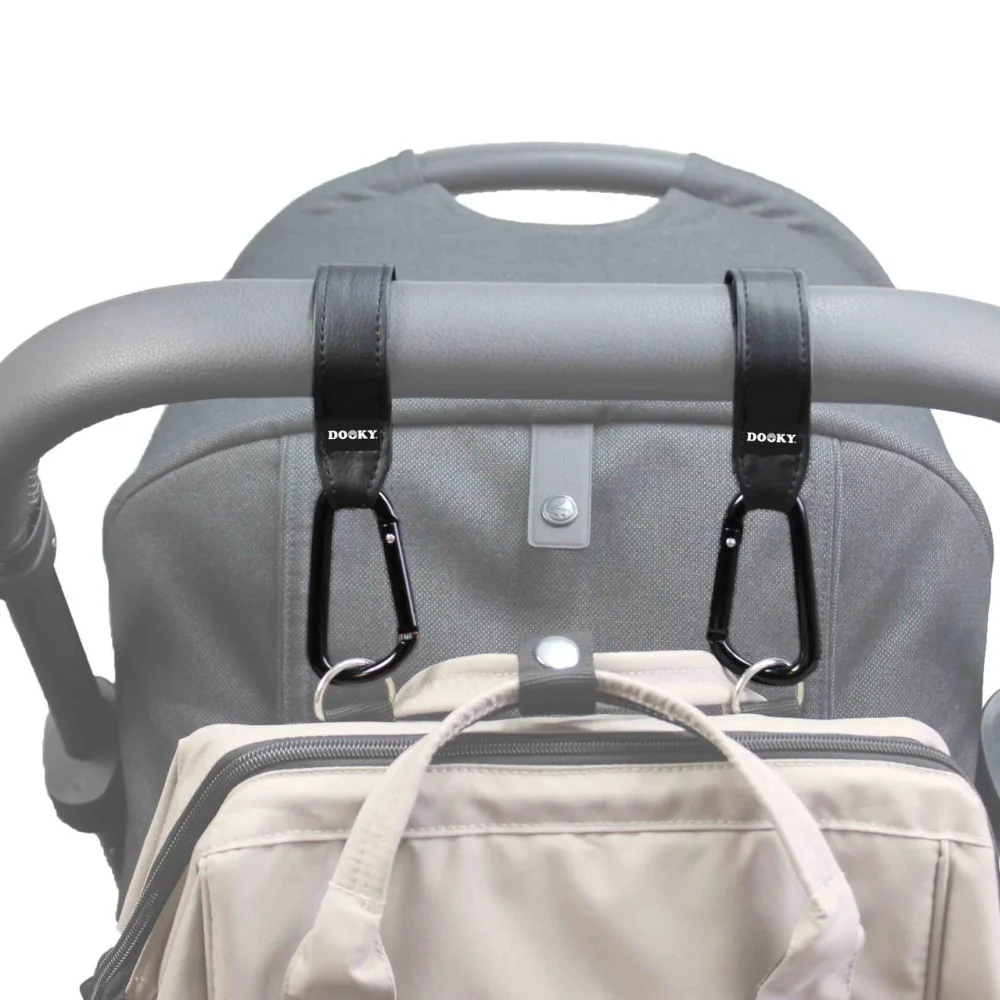 Dooky Háčky na kočárek Buggy Hook Small 2 ks black